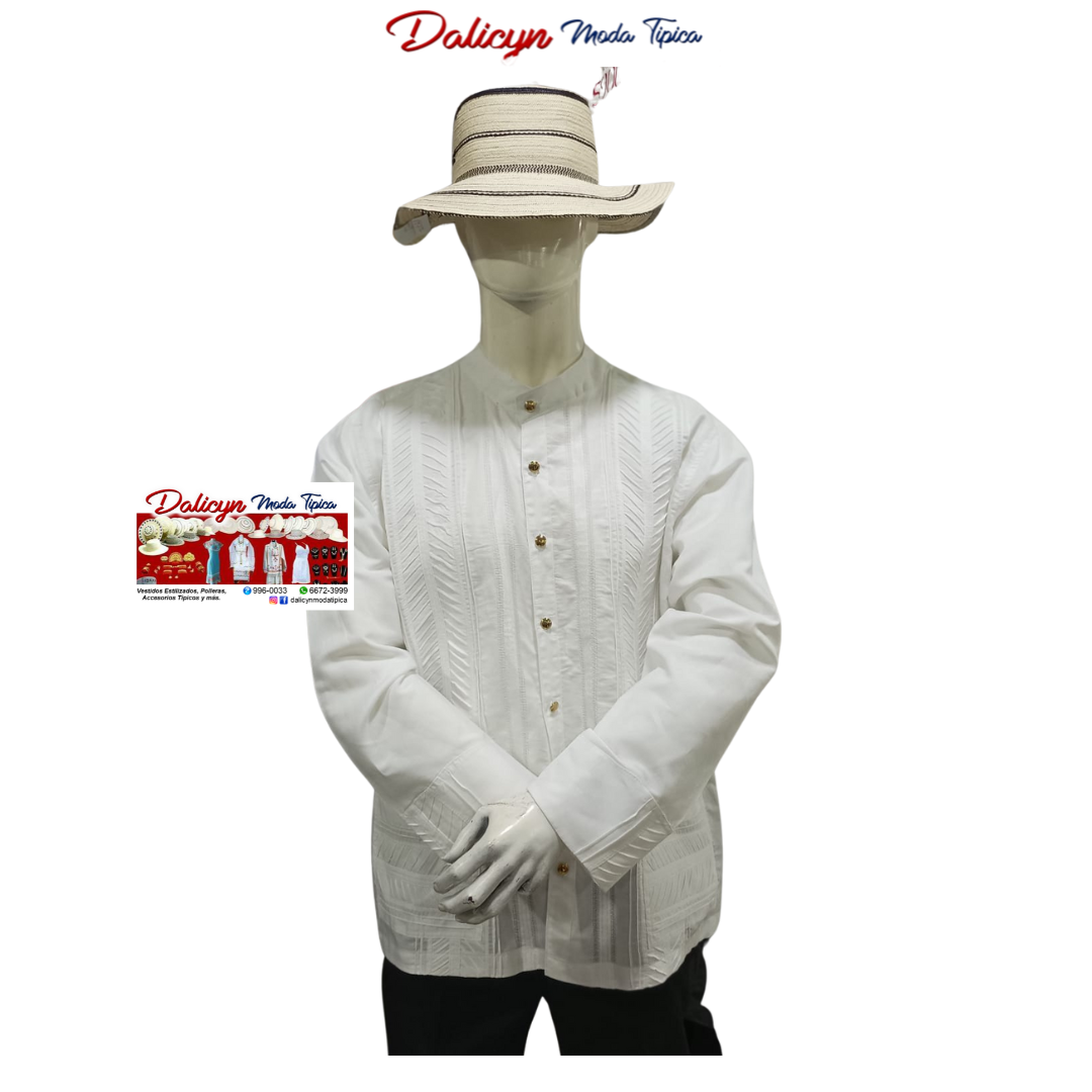 Camisilla manga larga con 6 líneas de espigueta - Talla L