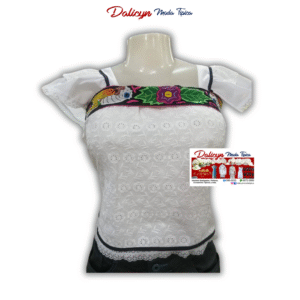 Blusa Blanca con Mola - Talla M