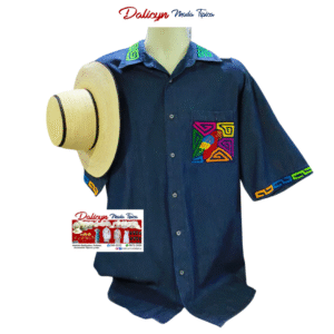 Camisa Jean estilizada con mola - Talla XL