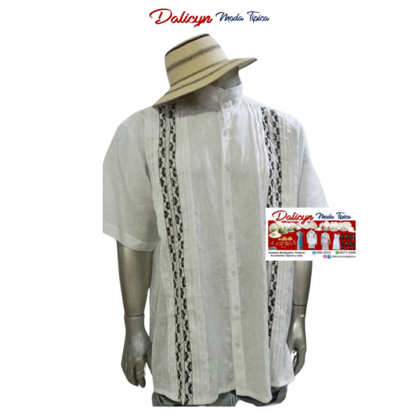 Camisilla estilizada en Tela de Lino manga corta - Talla XXL