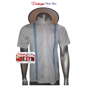 Camisilla marcada con detalles en Celeste - Talla S