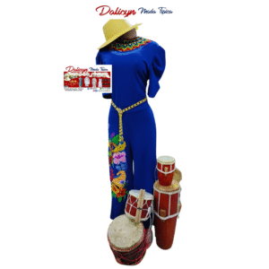 Enterizo Pintado a Mano con estilo Mola - Talla XL