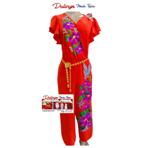 Enterizo típico Panameño Pintado a Mano - Talla XL/2XL