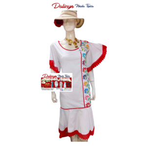 Vestido típico estilizado en Punto en Cruz - talla M