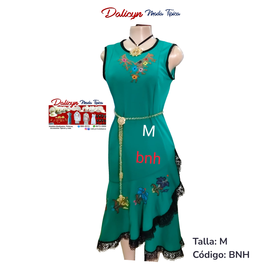 Vestido Punto en cruz - Talla M- BNH