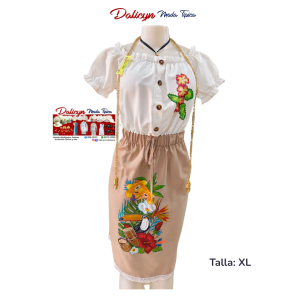 Vestido Pintado a Mano - Naturaleza y Música - Talla XL