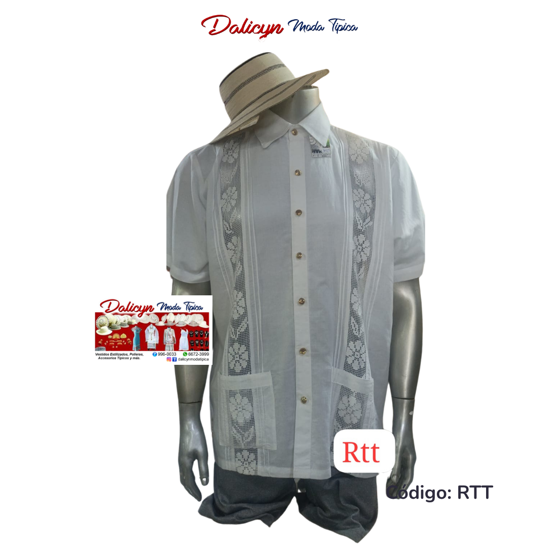 Camisilla Blanca con Trabajo en Pajita - Código RTT
