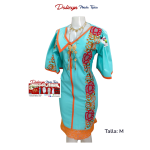 Vestido Corto Típico Estilizado y Zurcido - Talla M