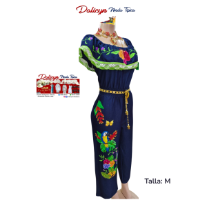 Enterizo Jean Pintado a Mano - Talla M