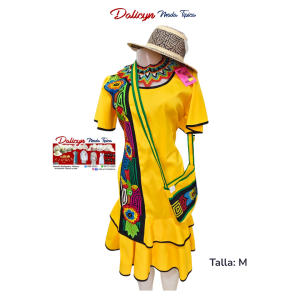 Vestido Amarillo de Mola a juego con Bolso - Talla M