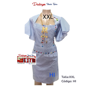 Vestido Guaniqueño o Tonosieño estilizado - Talla XXL - Código HI