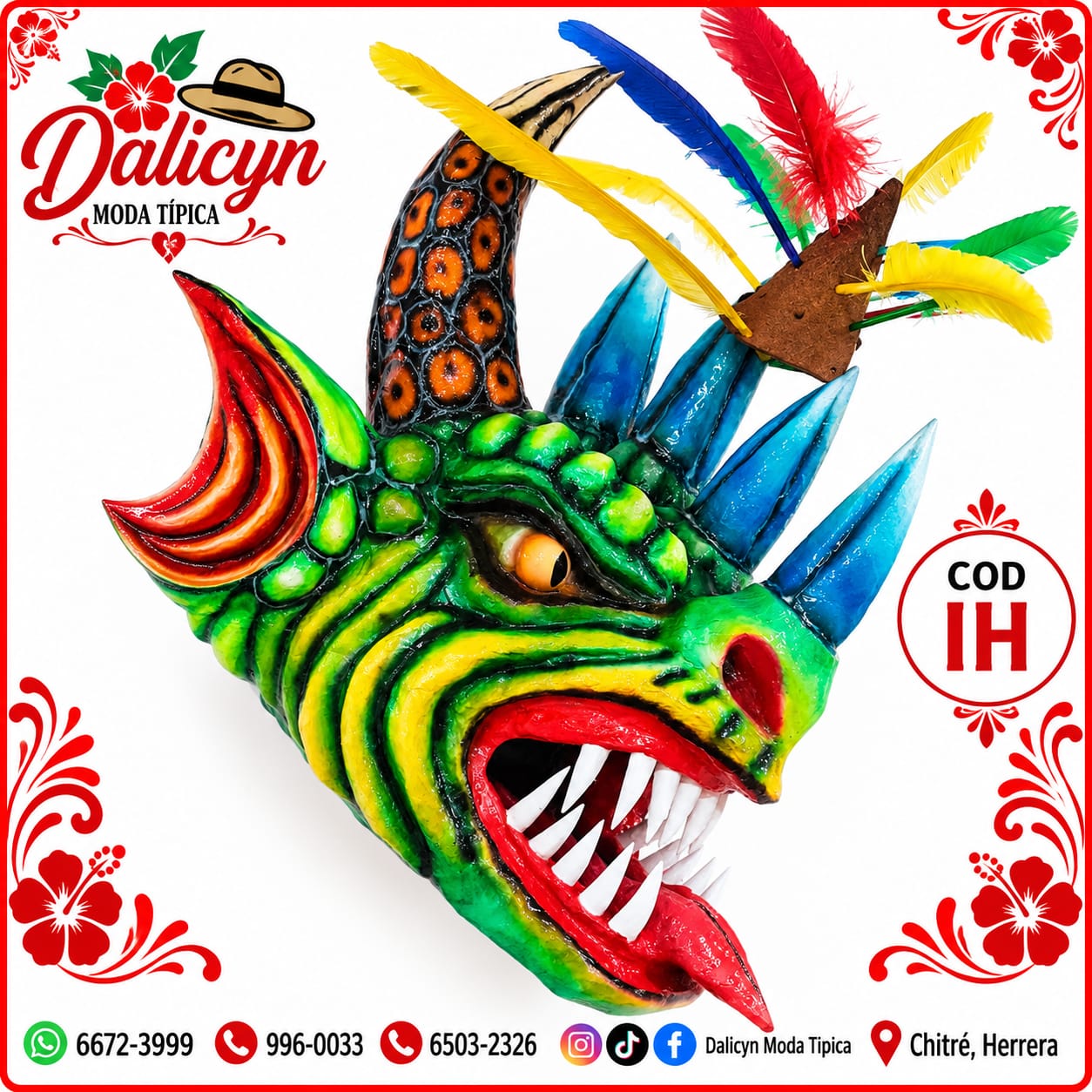 Mascara artesanal para diablicos sucios