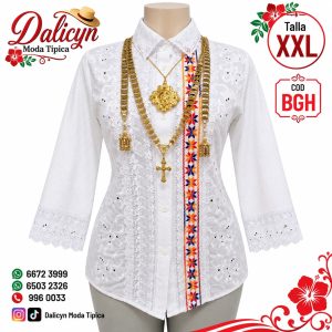 Blusa en fina tela de letín - Marcada en punto cruz