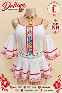 Blusa marcada en punto cruz