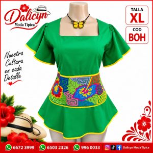Blusa trabajada y estilizada con Mola