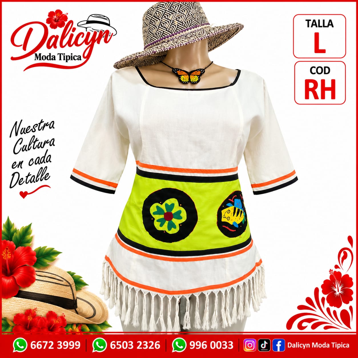 Blusa con tejidos en Mola