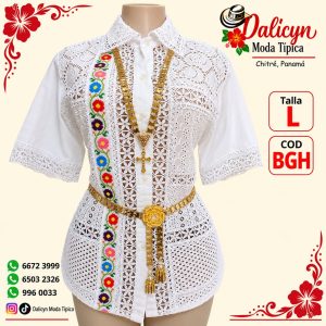 Blusa en Finos letines trabajados en punto Cruz